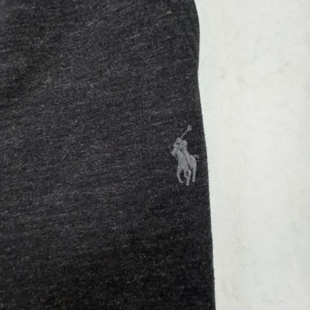 Polo Ralph Lauren Jogger Pants Mens Large Gray Knit Elastic Waist Cuffed Lounge